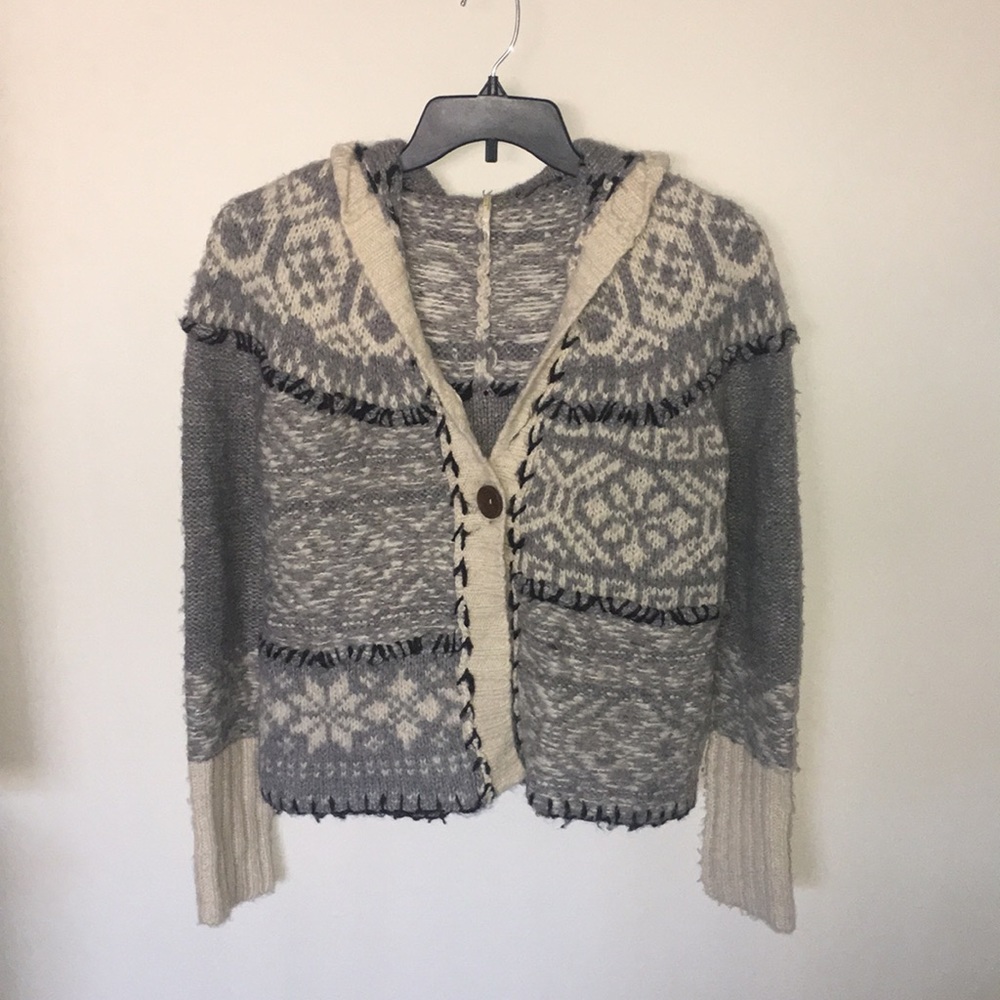 Free People Hooded Cardigan/Sweater